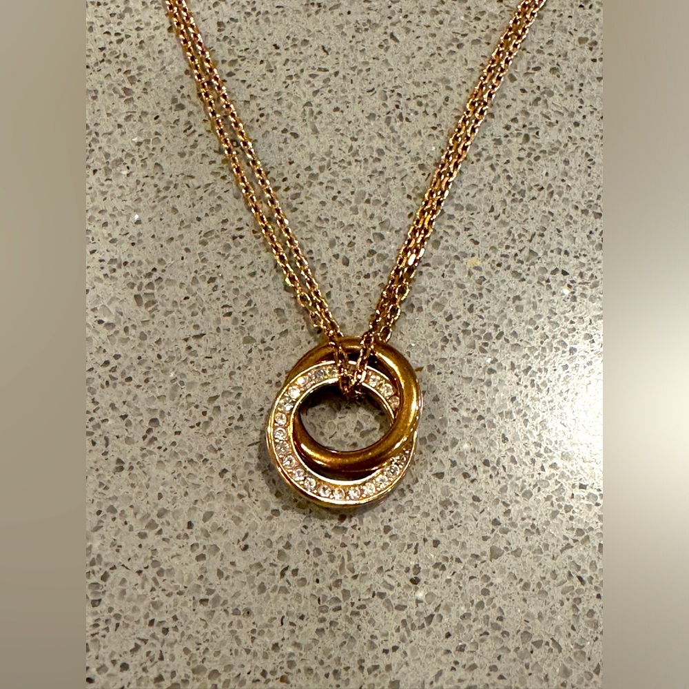 Michael Kors Pave Interlocking Rings Necklace *LIKE NEW*